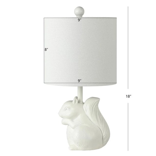 Safavieh Sunny Squirrel Lamp in White For Sale - Image 4 of 4