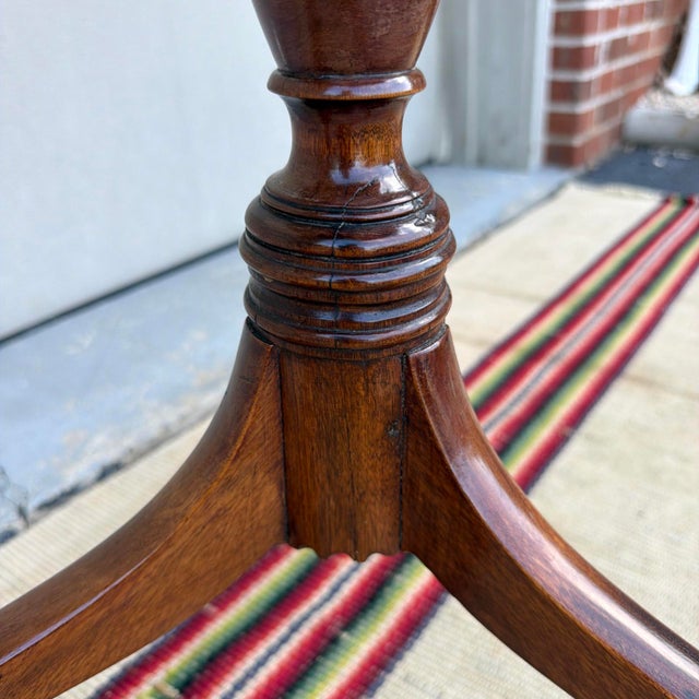Farmhouse Antique Mahogany & Birch Federal Tilt-Top Spider-Leg Candlestand, New Hampshire or Maine, Circa 1790-1810 For Sale - Image 3 of 17