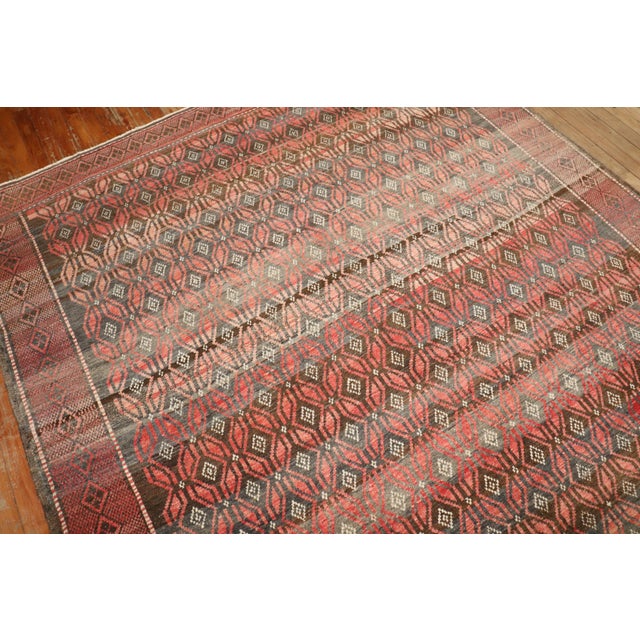 Vintage Zabihi Collection Tribal Turkish Rug - 6'8" x 9'4" For Sale - Image 11 of 12