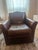Mitchell Gold + Bob Williams Leather Chair and Ottoman Set For Sale - Image 10 of 10