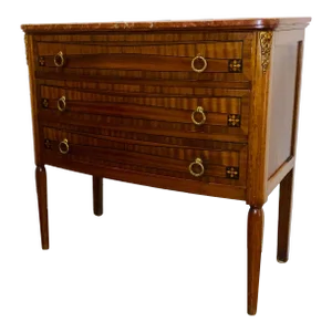 Antique French Mahogany With Inlay Chest of Drawers