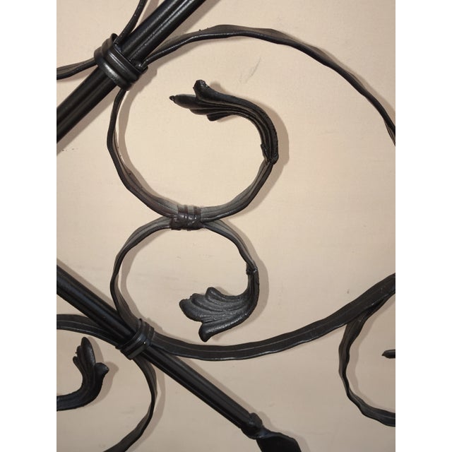 Black Large 56" Tall Spanish Style Black Metal Picture Wall Decor Art ~ Cross For Sale - Image 8 of 12