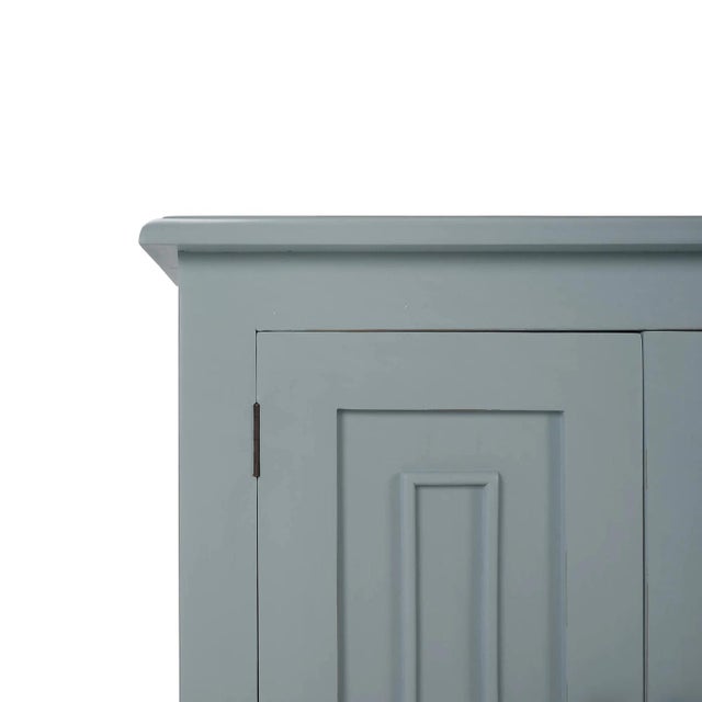 Rustic Farmhouse Side Cabinet - Ocean Blue For Sale - Image 4 of 7