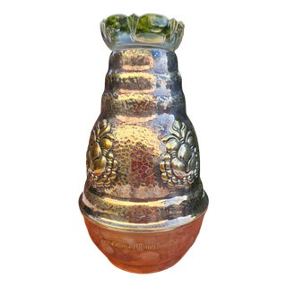 Vintage Silver-Plated Vase with Glass Insert, 1890s, Set of 2 For Sale