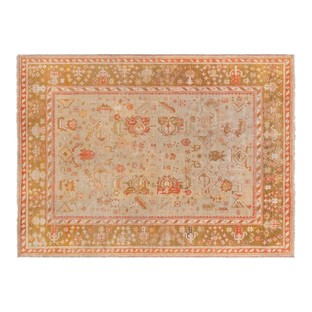 Early 20th Century Turkish Oushak For Sale