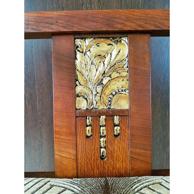 French Art Deco Oak Desk Chair, 1930s For Sale - Image 12 of 18