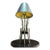 1970s Space Age Brass & Chrome Starburst Table Lamp For Sale