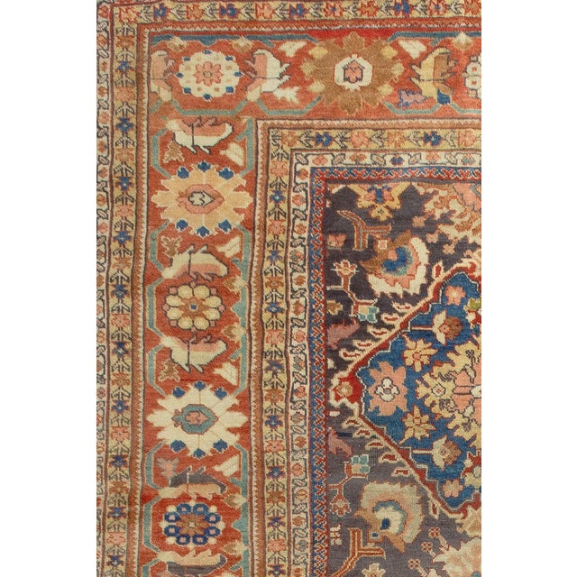 Textile Antique Zabihi Collection Persian Mahal Rug - 12'4" x 19'6" For Sale - Image 7 of 12