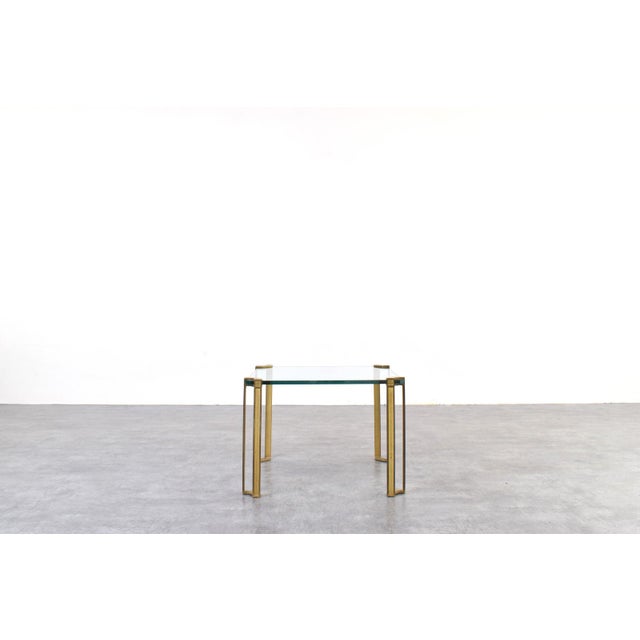 Hollywood Regency Hollywood Regency Brass and Glass Coffee Table by Peter Ghyczy, 1970s For Sale - Image 3 of 8