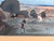 Japanese Vintage Japanese Woodblock Print Farmers Rice Paddy Framed 19x14 Minato Trading For Sale - Image 3 of 6