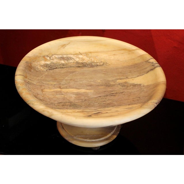 Italian 19th Century Neoclassical Marble Bowl on Pedestal or Tazza Centerpiece For Sale - Image 9 of 17