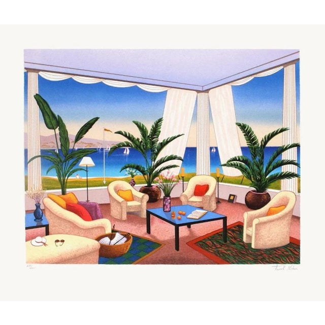 Figurative 1997 François Fanch Ledan Tropical Breeze Lithograph For Sale - Image 3 of 3