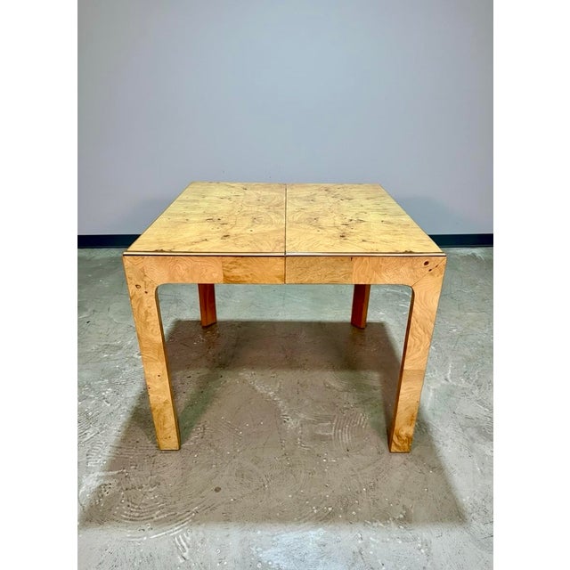 Vintage Henredon Scene Two Burlwood Parsons Dining Table For Sale In Tampa - Image 6 of 12