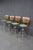 Set of 4 Mid-Century Modern Walnut & Chrome Swivel Bar Stools For Sale In Philadelphia - Image 6 of 9