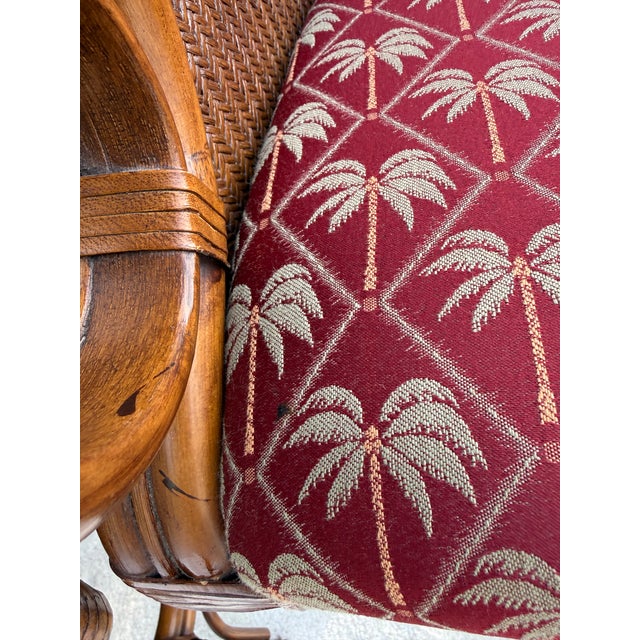 Set of 4 Vintage 30" Tommy Bahama Style Swivel Barstools For Sale - Image 16 of 17