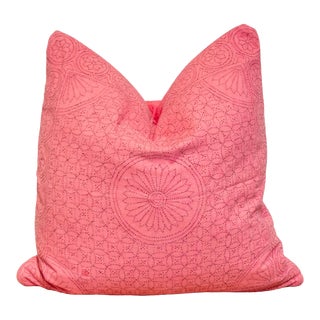 Blush Hand-Stitched Pillow Cover For Sale