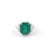 Early 21st Century Natural Zambian Emerald 9.24 Carats and Diamonds Half Moon 1.01 Carats in 14k, Size 6 For Sale - Image 5 of 18