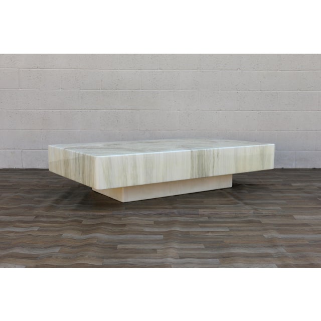 Spectacular 1970s Italian Mid-Century Modern coffee table designed by Willy Rizzo, (it has no maker’s marks). Featuring a...