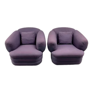 1980s Vladimir Kagan Postmodern Swivel Chairs for Directional - Set of 2