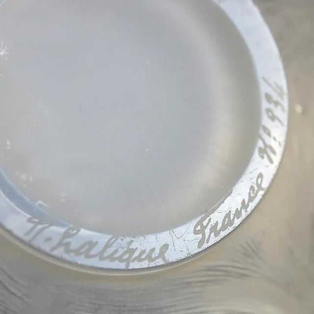 Formose Vase in Blown-Pressed White Glass with Opalescent Patina by Rene Lalique, 1927 For Sale - Image 12 of 14