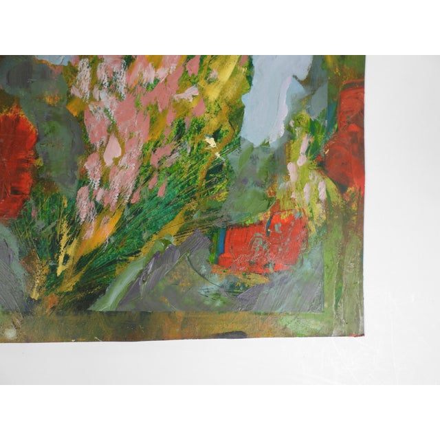 Contemporary Contemporary Expressionist Flower Garden Painting For Sale - Image 3 of 7
