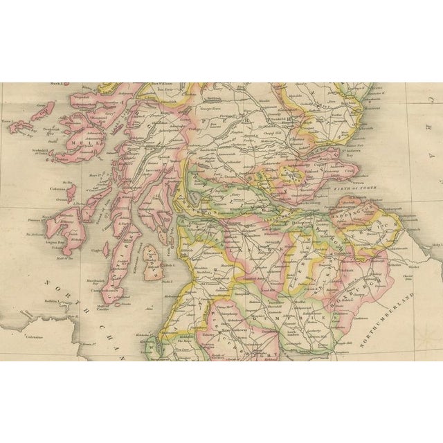 Antique Map of Scotland by T. L. Murray, 1830 For Sale - Image 4 of 10