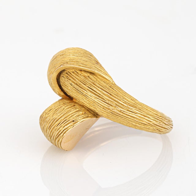 Vintage French Robert Duhem Infinity Knot Ring 18 Karat Yellow Gold Sz 5.75 Jewelry For Sale - Image 4 of 7
