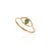 Dainty Emerald Evil Eye Stacking Ring Size 7 (All Sizes Available) For Sale - Image 4 of 7