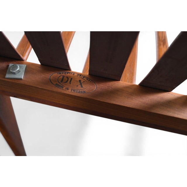 Mid 20th Century Pair of Folke Ohlsson Scissor Chairs in Teak for Dux For Sale - Image 12 of 12