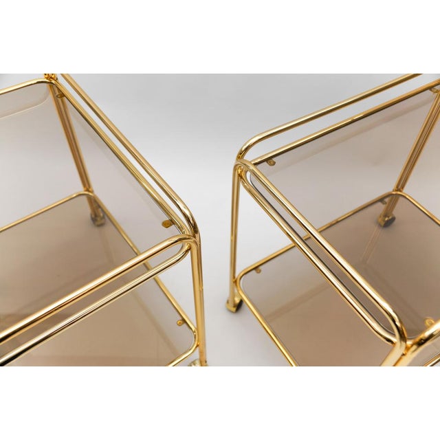 Mid-Century Modern Brass Bar Cart, France, 1960s For Sale - Image 11 of 14