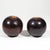 Brown Antique Lignum Vitae Bocce Lawn Bowling Balls & Leather Carrying Case--a Pair For Sale - Image 8 of 9