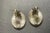 Ralph Lauren Vintage Dual Tone, silver body and gold tone initialed. Retro Clip-on Earrings.