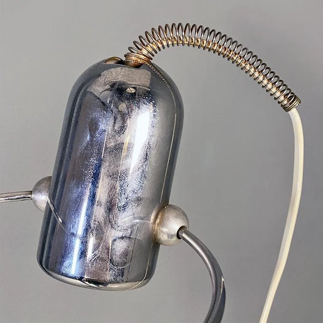 Italian Modern Marble, Metal and Plastic Floor Lamp by Fois for Reggiani Illuminazione, 1970s For Sale - Image 3 of 13