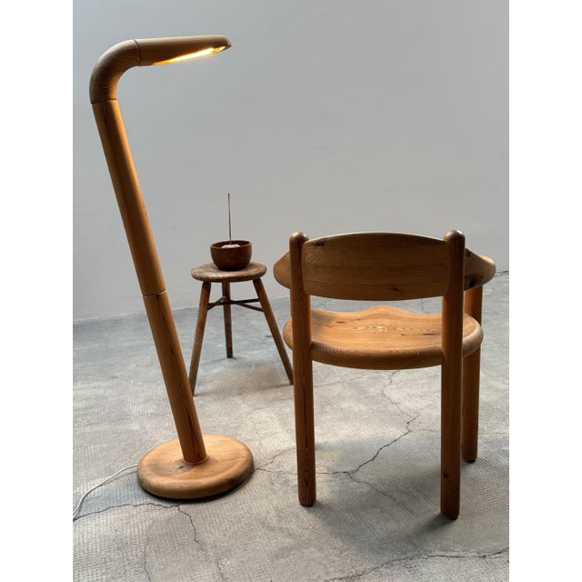 Wood Scandinavian Floor Lamp in Pine Wood in the style of Rainer Daumiller, 1970s For Sale - Image 7 of 18