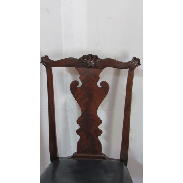 1980s Set of 8 Vintage Kittinger Mahogany Dining Chairs with Claw Feet For Sale - Image 5 of 8