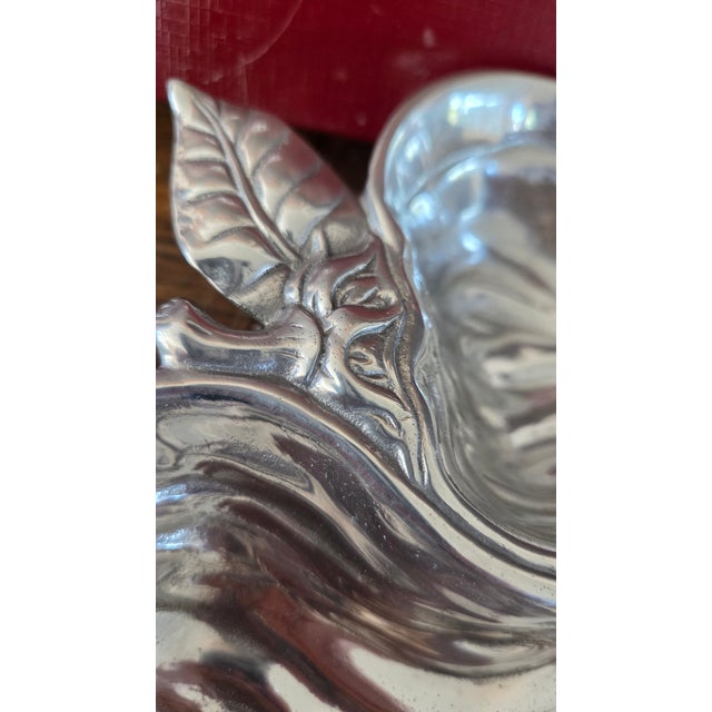 Arthur Court Double Pepper-Form Aluminum Divided Serving Dish, New in Box For Sale - Image 11 of 13