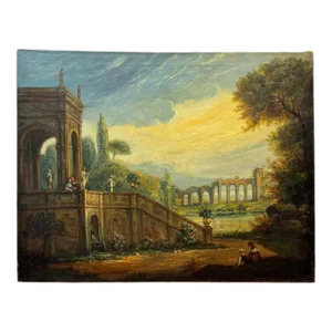 Landscape With Temple Ruins and Figures