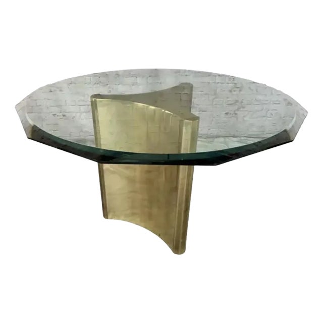 Vintage Mastercraft Brass "Trilobi" Table For Sale