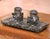 Late 19th Century 19th Century French Napoleon III Marble Double Inkwell With Bronze Mounted Lids For Sale - Image 5 of 9