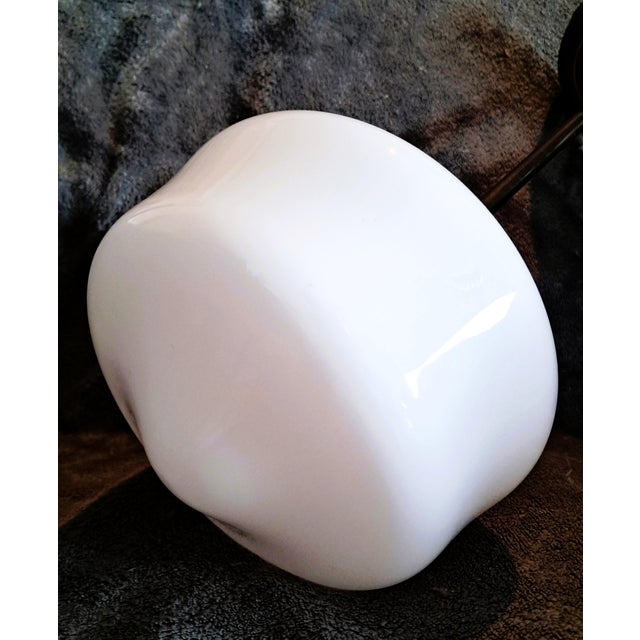 Art Deco Opaline Glass and Brass Pendant Light, 1920s For Sale - Image 4 of 10