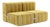 Curt Modular Set - Flexible 2-Seater - Barcelona - Cornhusk - V3347/50 (Yellow) by Ambivalenz, Set of 4 For Sale