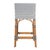 Wood Serienna 24.5 in. Seat Height Rectangular Rattan Low Back Counter Stool, White/Navy Dot / Natural Rattan Frame For Sale - Image 7 of 9