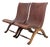 Vintage Chairs in Almazan Oak and Leather by Pierre Lottier, 1950s, Set of 2 For Sale
