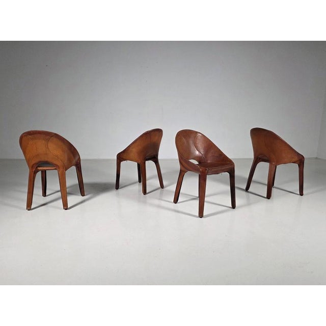 1980s Set of Four Lira e Liuto CAB-K5 Chairs by Mario Bellini for Cassina, Italy, 1980s For Sale - Image 5 of 9