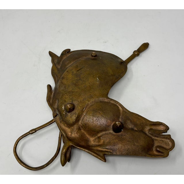Vintage Cast Bronze Horse Head Ashtray Equestrian Dish Catchall For Sale - Image 11 of 12