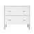 2020s Matthew Izzo Home Andre Fluted Detail Matte White Lacquer Two Drawer Side Table With Brass Hardware For Sale - Image 5 of 5