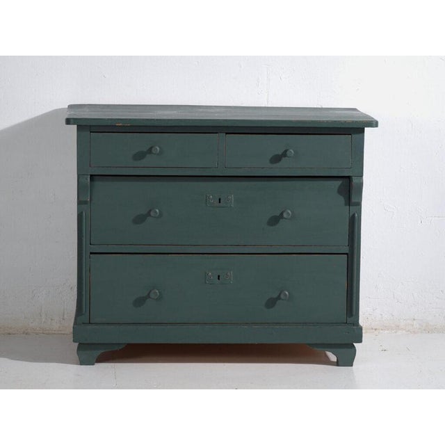 Antique Green Chest of Drawers by Amaru For Sale - Image 6 of 11