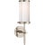 Bryant Bath Sconce in Polished Nickel with White Glass Designer: Thomas O'Brien Height: 14" Extension: 8.25" Backplate: 4"...