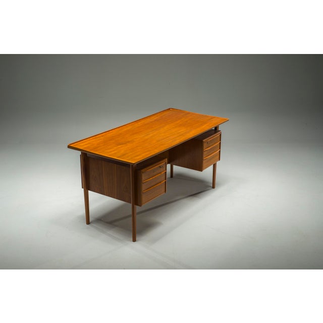 Danish Teak Desk by Peter Lovig Nielsen for Hedensted Mobelfabrik, 1964 For Sale - Image 15 of 18