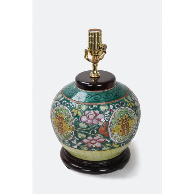 Chinese 19th Century Antique Asian Porcelain Lamp For Sale - Image 3 of 10